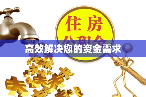 三芝高效解决您的资金需求